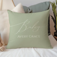 Sage Verde Caprichoso Com Nome de Bebê