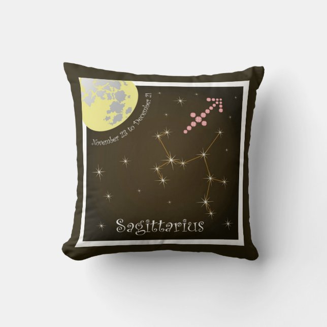 Almofada Sagittarius novembro 23 to December de 21 (Frente)