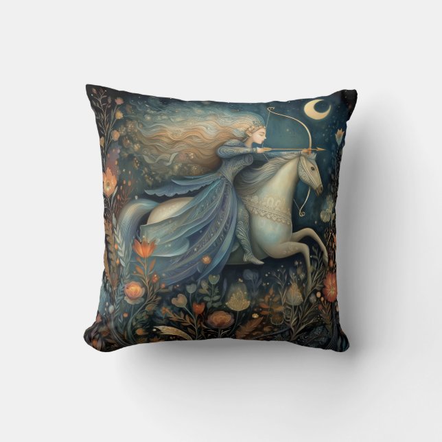 Almofada Sagittarius Zodiac Astrology Celestial Birthday (Frente)