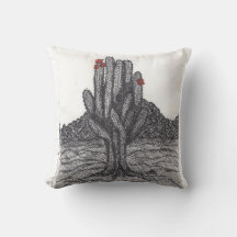 Saguaro Cactus Preto e Branco