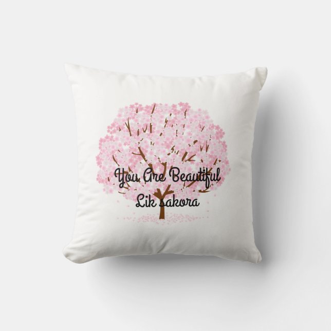 Almofada Sakura Tree in Cheio Bloom - Elegante Primavera De (Frente)