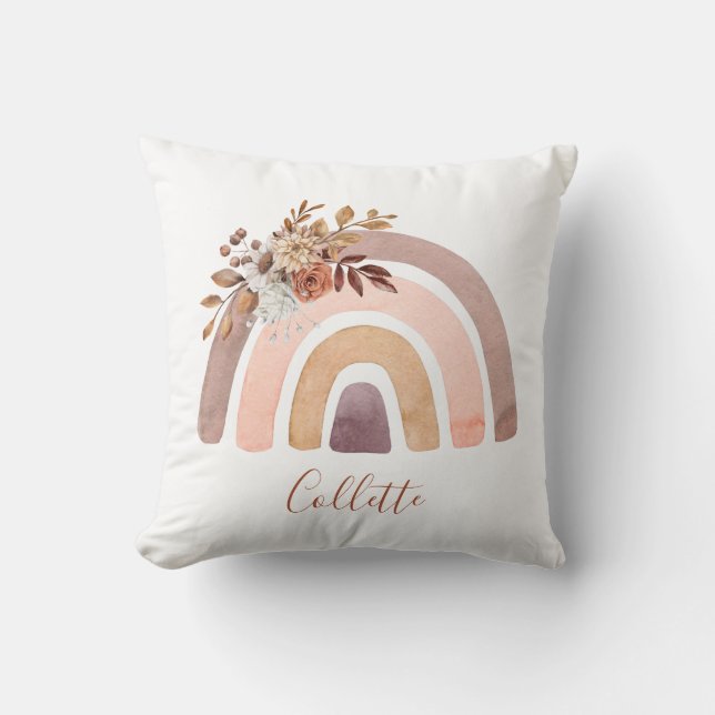 Almofada Sala Personalizada da Garota Arco-Íris (Frente)