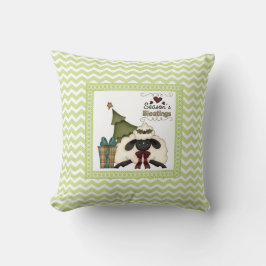 Almofada Salas Ovinas com árvore e presente