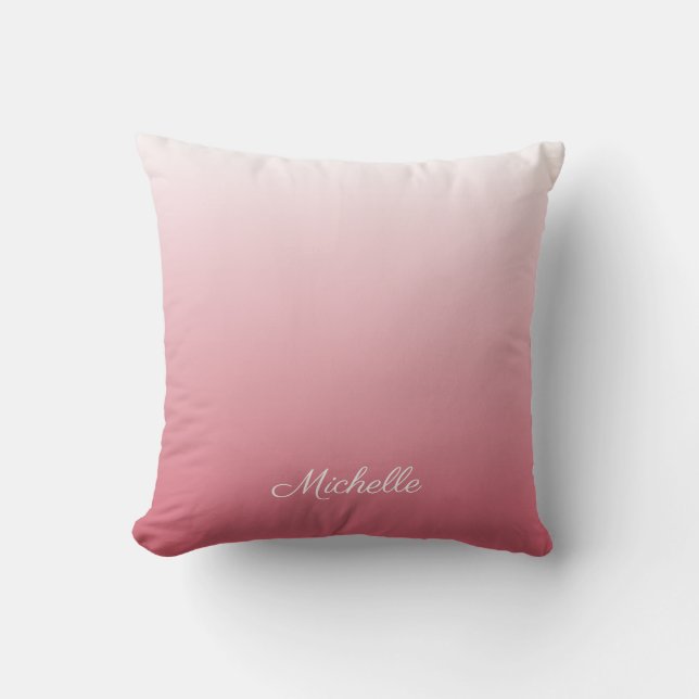 Almofada Salmão-verde-preto personalizado, rosa (Frente)