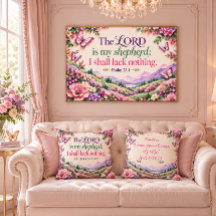 Salmo 23:1 Floral Borboleta Cristã Personalizada