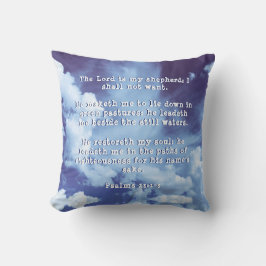 Almofada Salmos 23:1-3 O Senhor é meu travesseiro de Nuvem 