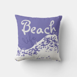 Almofada salpicos de onda azul em média ardósia