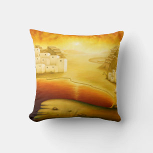 Almofada "Salvação" - Médio Oriente, Pintura Sunset Orient