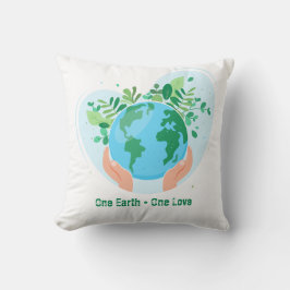 Almofada Salve o Planeta. One Earth One Love
