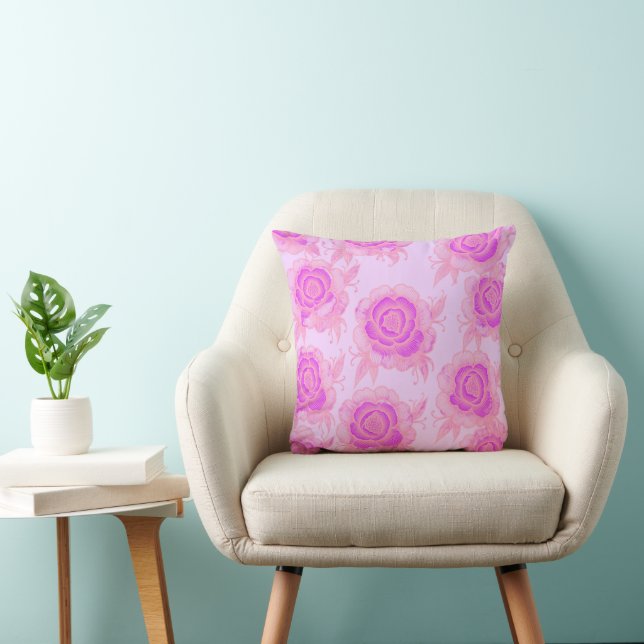 Almofada Sami 💜 Floral Barroco Roxo (Cadeira)