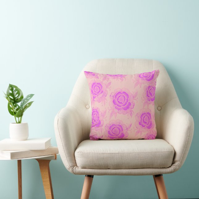 Almofada Sami 💜 Floral Barroco Roxo (Cadeira)