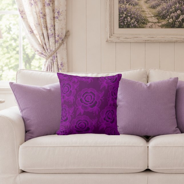 Almofada Sami 💜 Floral Barroco Roxo (Criador carregado)