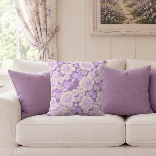 Almofada Sami 💜 Floral Barroco Roxo (Criador carregado)