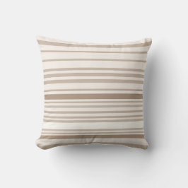 Almofada Sand and White Linen Stripes