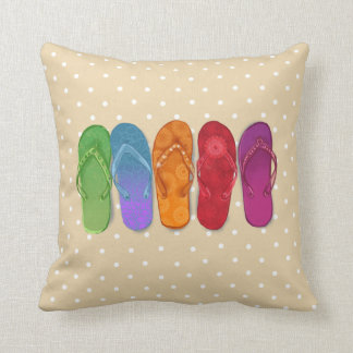Almofada Sandálias Coloridas Flip-flops festa na praia