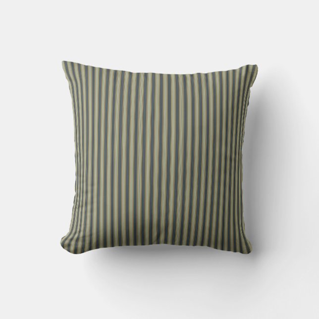 Almofada sandstone, slate blue and gold stripes (Frente)