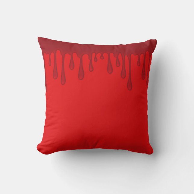 Almofada Sangue Vermelho Gotejando Halloween (Frente)