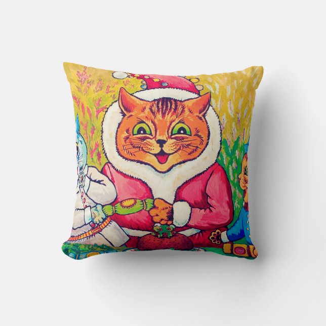 Almofada Santa Claus Cat, Louis Wain (Frente)