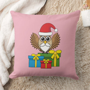Almofada Santa Claus Owl com Presentes