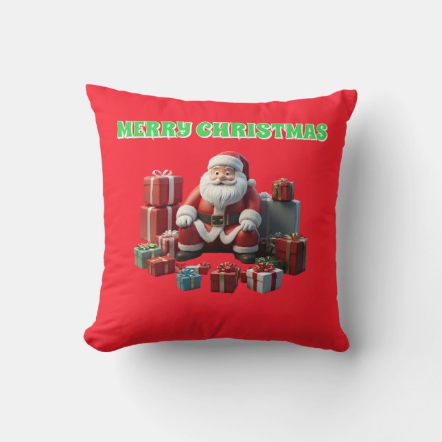 Almofada Santa Clause com presentes (Frente)