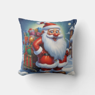 Almofada Santa Clause Feliz Feliz ano novo de Natal