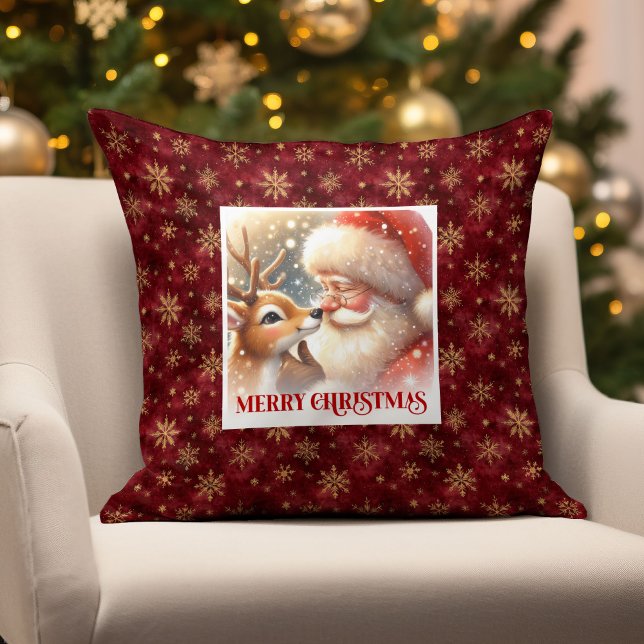 Almofada Santa Rudolph Xmas Pillow Merry Christmas Classic  (Santa Rudolph Xmas Pillow Merry Christmas Classic )