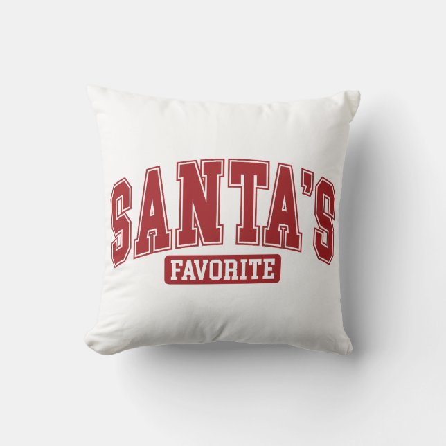 Almofada Santa’s Favorite Funny Christmas Holiday Design (Frente)