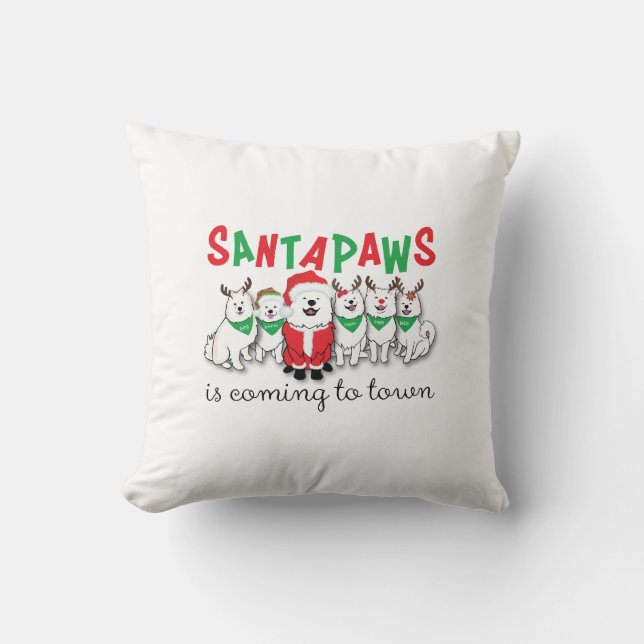 Almofada Santapaws vem para a cidade (Frente)