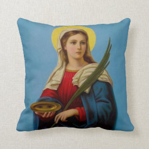 Almofada Santo católico do St. Lucy dos olhos