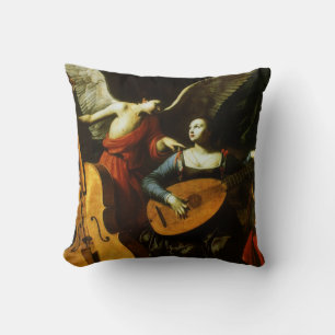Almofada Santo Cecilia e o Anjo de Carlo Saraceni