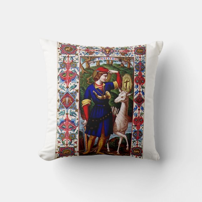 Almofada Santo Huberto de Liège com o cervo  (Frente)