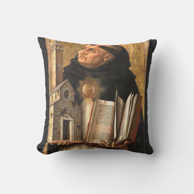 Almofada Santo Tomás de Aquino Doutor da Verdade (Frente)
