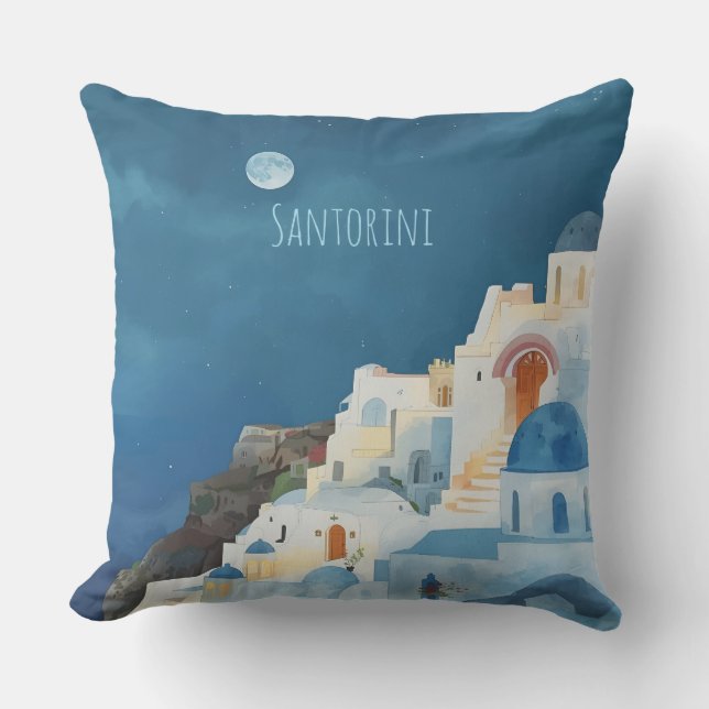Almofada Santorini, Meia-Noite em Santorini (Frente)