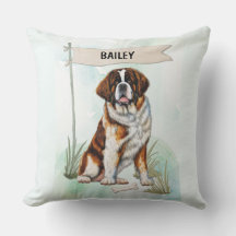 São Bernardo Aquarela Cachorro Personalizado