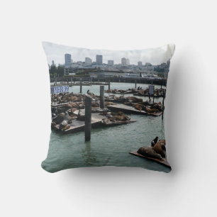 Almofada São Francisco e Pier 39 Sea Lions City Skyline