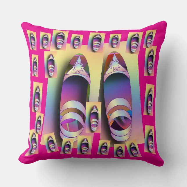 Almofada Sapatos + Rosa Quente (Frente)