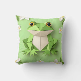 Almofada Sapo de Origami Verde