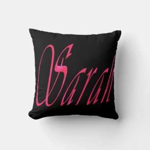 Almofada Sarah, Nome, Logotipo, Cushion Preto.