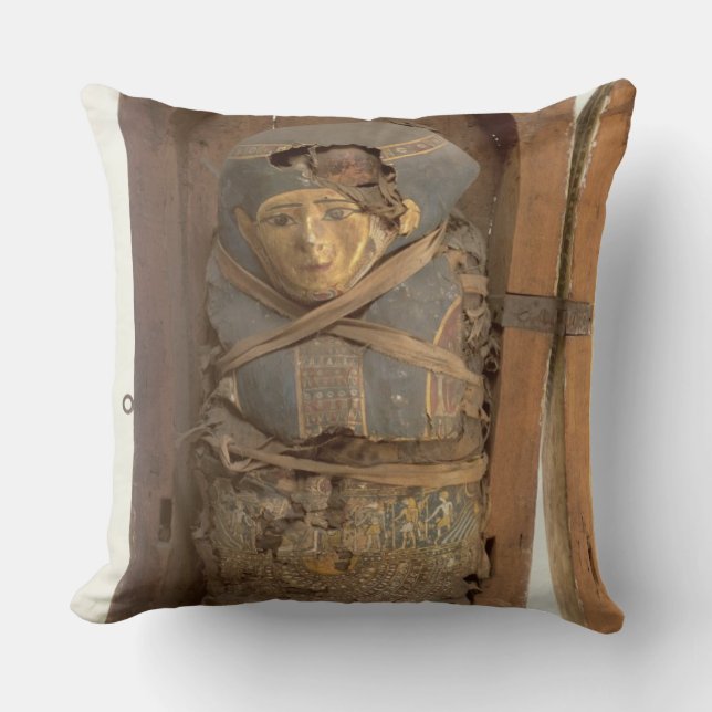 Almofada Sarcófago e corpo mummified de Psametik mim (664- (Frente)