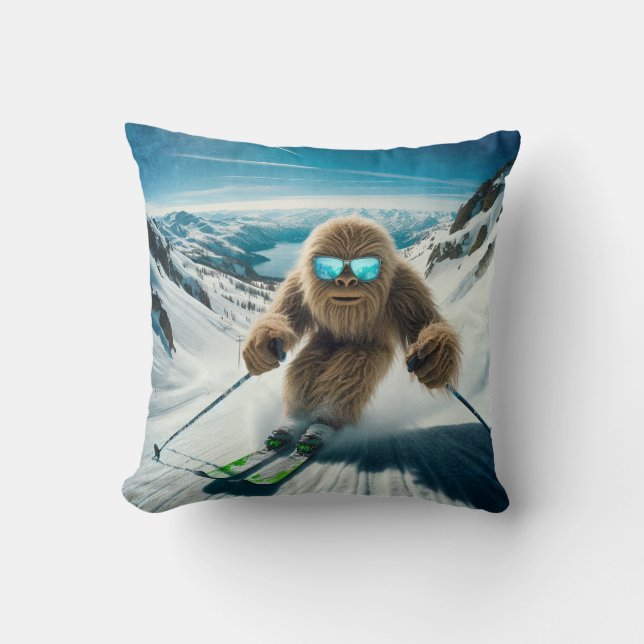 Almofada Sasquatch o Skier (Frente)