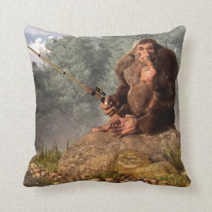 Almofada Sasquatch vai pescar