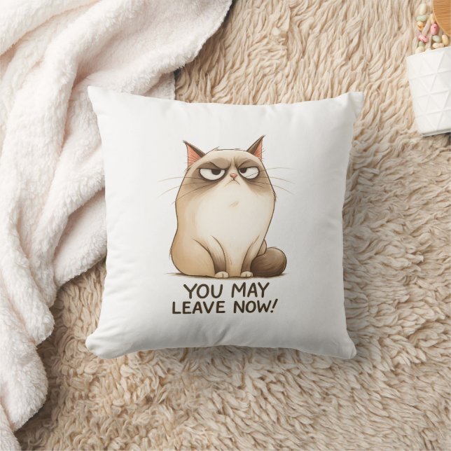 Almofada 🙀 Sassy Cat Throw Pillow 🚪🐾 (Cobertor)