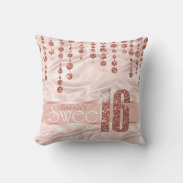 Almofada Satin Jewel Sweet Six Rosa Dourado ID260