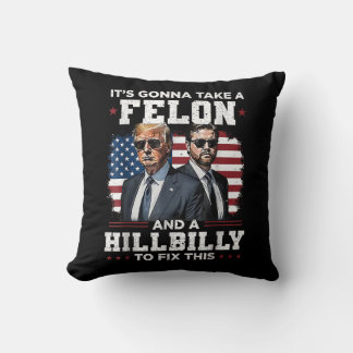 Almofada Sátira Política - Trump Vance Fixing America