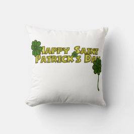 Almofada Saudações Feliz Dia de São Patrício com Trevos