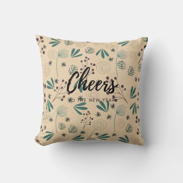 Almofada Saúde ao novo Travesseiro decorativo de Ano (Frente)