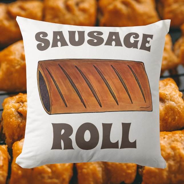 Almofada Sausling Roll British Savory Paistry Snack Comida  (Sausage Roll Pillow)