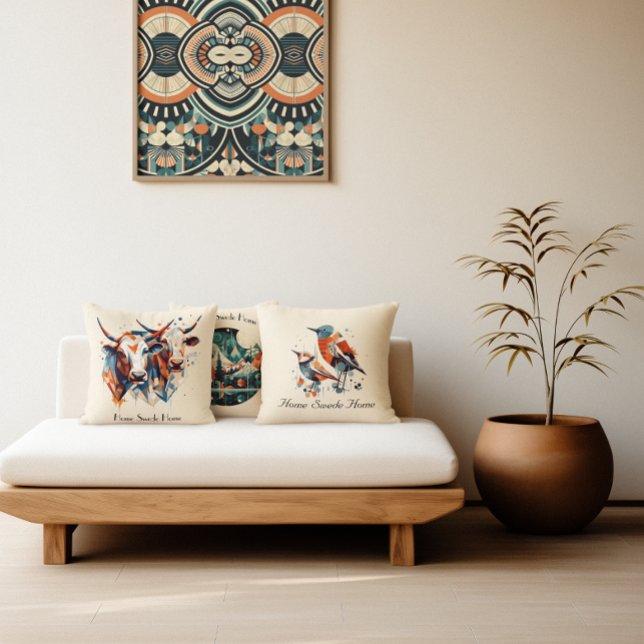 Almofada Scandi Farmhouse Cattle, costume (Criador carregado)