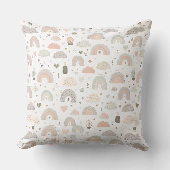 Almofada Scandinavian Pastel Baby Throw Pillow (Frente)
