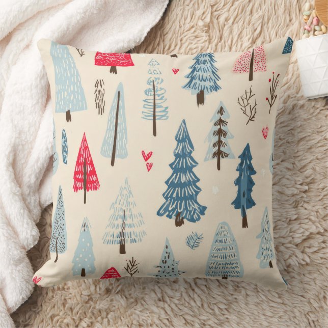 Almofada Scandinavian Winter Forest Pattern (2) (Cobertor)
